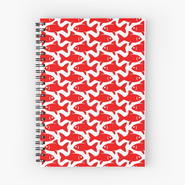 Item preview, Fish Pattern (red on white) designed and sold by JMParadis.