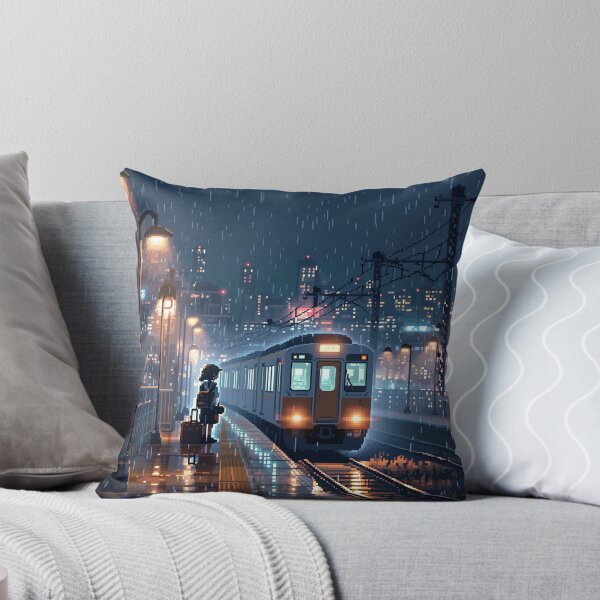 Item preview, Late Night Train Platform Pixel Art designed and sold by NijiWorld.