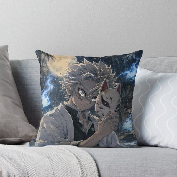 Item preview, Sanemi Shinazugawa Demon Slayer Blue Spirit Moon designed and sold by mildaclairmo.