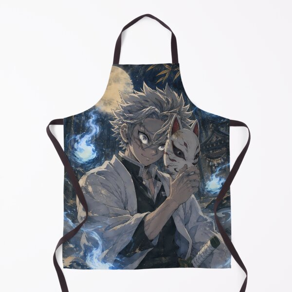 Item preview, Sanemi Shinazugawa Demon Slayer Blue Spirit Moon designed and sold by mildaclairmo.