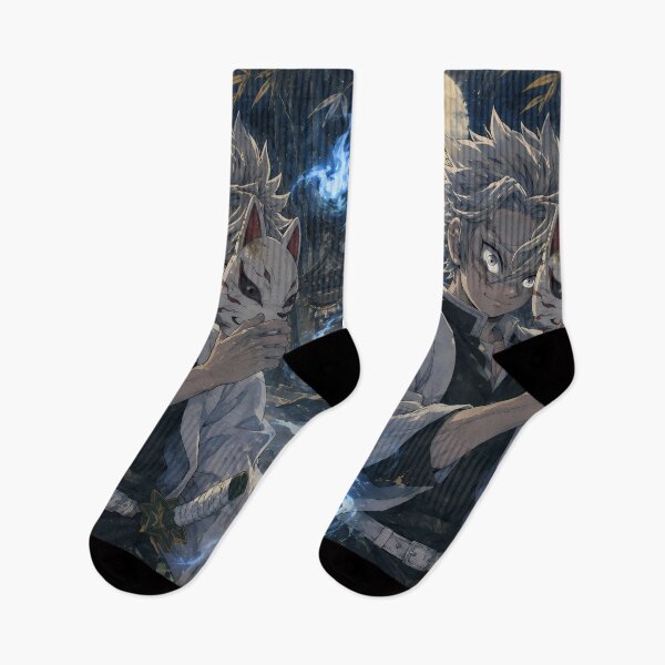 Item preview, Sanemi Shinazugawa Demon Slayer Blue Spirit Moon designed and sold by mildaclairmo.