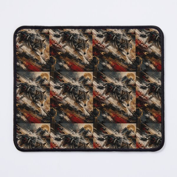 Item preview, Wild Freedom Wolf Abstract Luxury Art designed and sold by SHOCAMPOS DESIGNS .