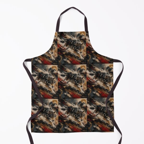 Item preview, Wild Freedom Wolf Abstract Luxury Art designed and sold by SHOCAMPOS DESIGNS .