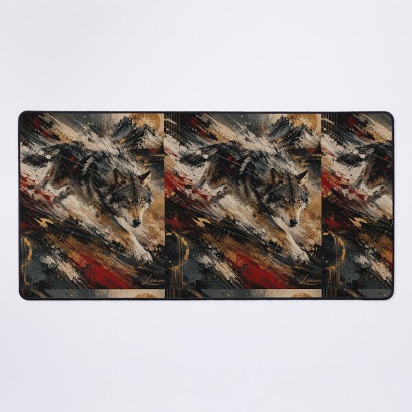 Item preview, Wild Freedom Wolf Abstract Luxury Art designed and sold by SHOCAMPOS DESIGNS .