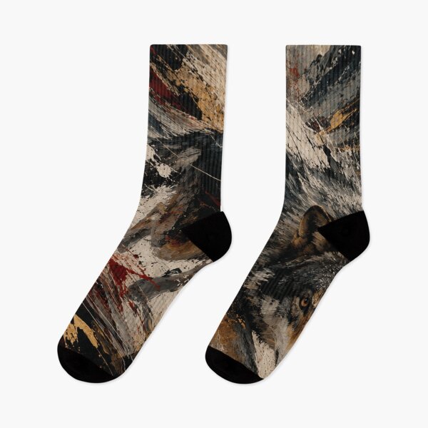 Item preview, Wild Freedom Wolf Abstract Luxury Art designed and sold by SHOCAMPOS DESIGNS .