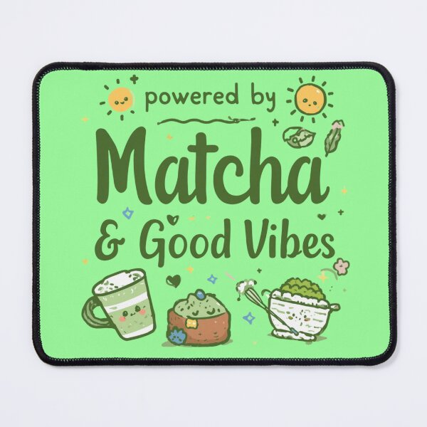Item preview, Powered by Matcha & Good Vibes – Cute Matcha Lover Positive Vibes designed and sold by Grixel's Paang Gala Shop.