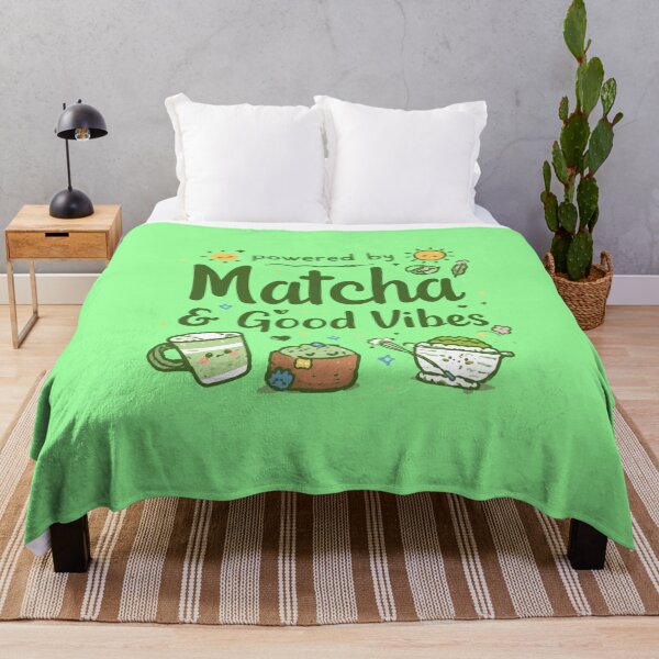 Item preview, Powered by Matcha & Good Vibes – Cute Matcha Lover Positive Vibes designed and sold by Grixel's Paang Gala Shop.