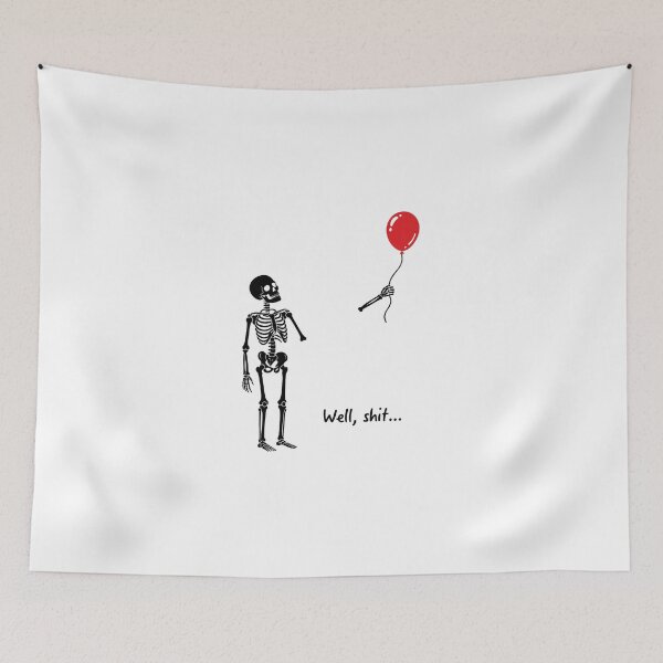 Item preview, Well Skeleton Holding Balloon Gothic Halloween designed and sold by KodiakMillyy.
