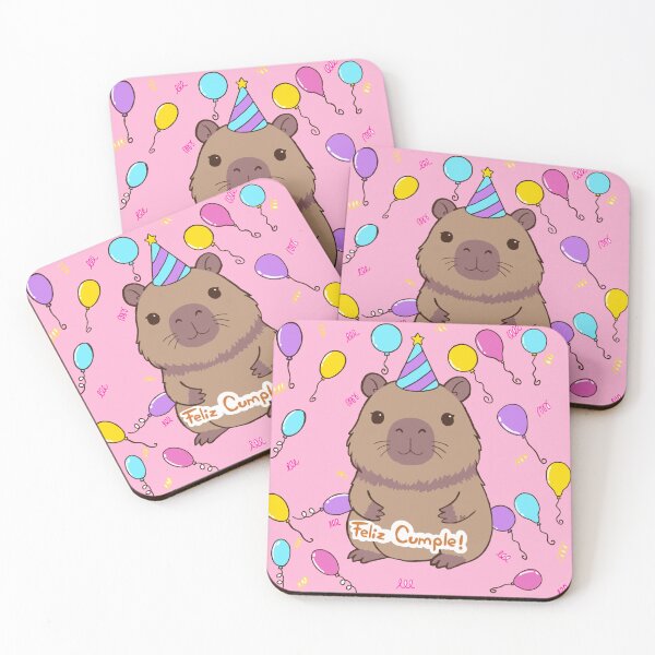 Item preview, Birthday capybara designed and sold by BunnySoftArt.