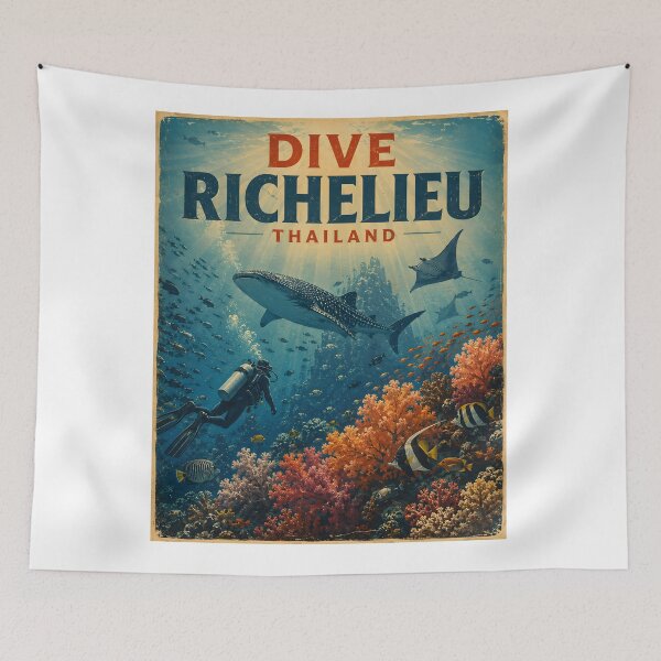 Item preview, RICHELIEU ROCK – Vintage Travel Poster. Thailand  designed and sold by Spirit of Siam.