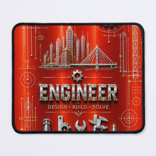 Item preview, Engineer Vibrant Tomato Metallic – Premium Engineering Design designed and sold by HO•Designs.