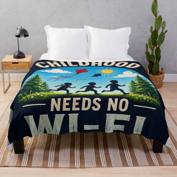 Item preview, Childhood Needs No Wi-Fi | Retro Outdoor Nostalgia designed and sold by alexcorporation.