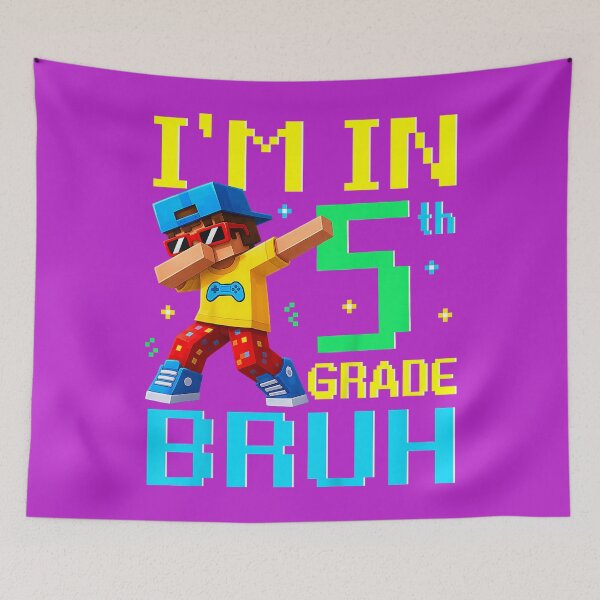 Item preview, Bruh I'm in 5th Grade Gamer First Day of School Gaming Kids designed and sold by melodycook.