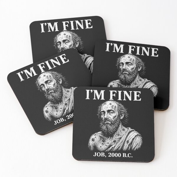Item preview, I'm Fine Job 2000 BC Biblical Dark Faith Humor designed and sold by KodiakMillyy.