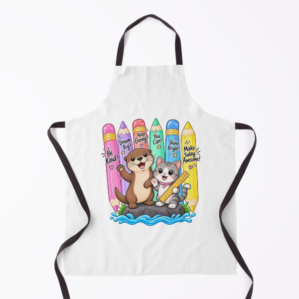 Item preview, Cute Otter and Cat Back to School Pencil Design designed and sold by DijaMar.