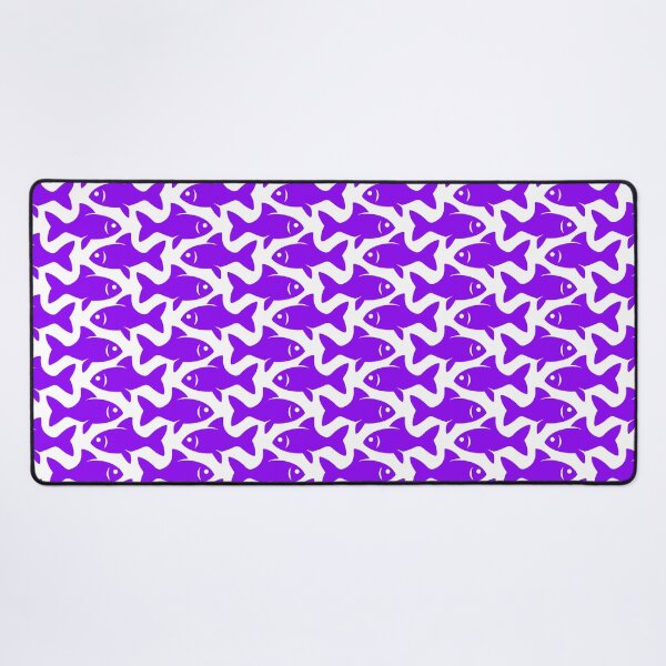 Item preview, Fish Pattern (purple on white) designed and sold by JMParadis.