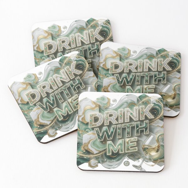 Item preview, Edgy Colorful DRINK WITH ME Artistic Motif designed and sold by dazzlemakers.