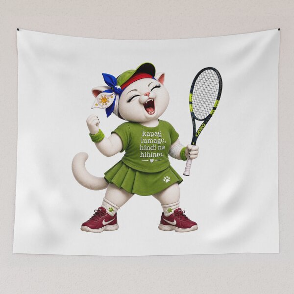Item preview, Tennis player cat designed and sold by SHARAMDARA.