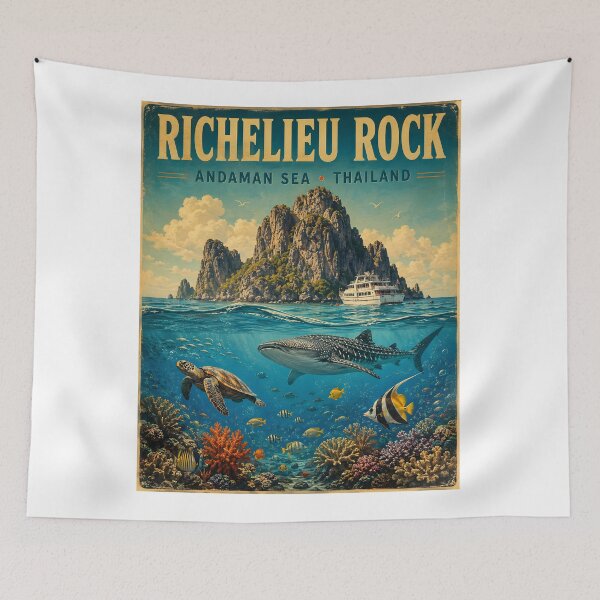 Item preview, RICHELIEU ROCK – Vintage Travel Poster designed and sold by Spirit of Siam.