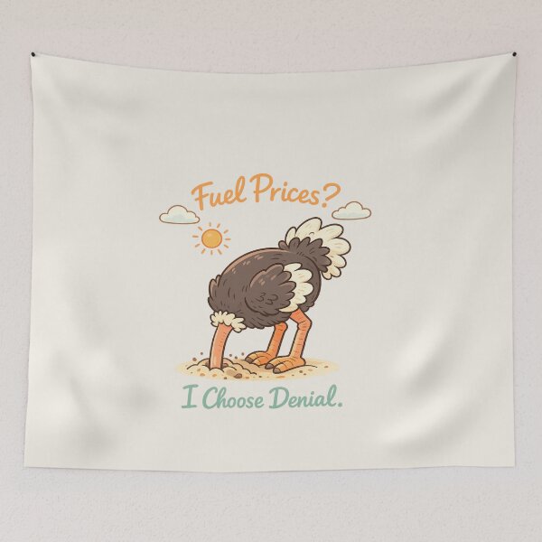 Item preview, Cute Ostrich Denial Meme | Kawaii Fuel Prices Humor Pastel Cartoon Animal designed and sold by Moons Studio.