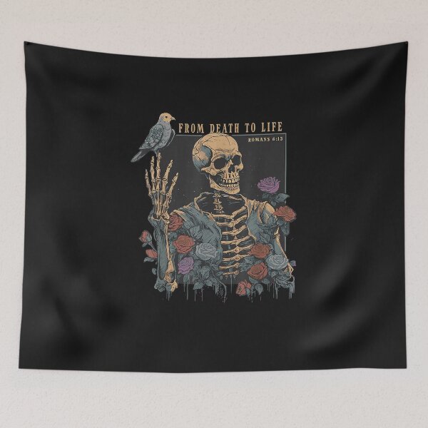 Item preview, Christian Vintage Gothic Skeleton Bible Quote Romans 6 13 designed and sold by FrankIsabel.