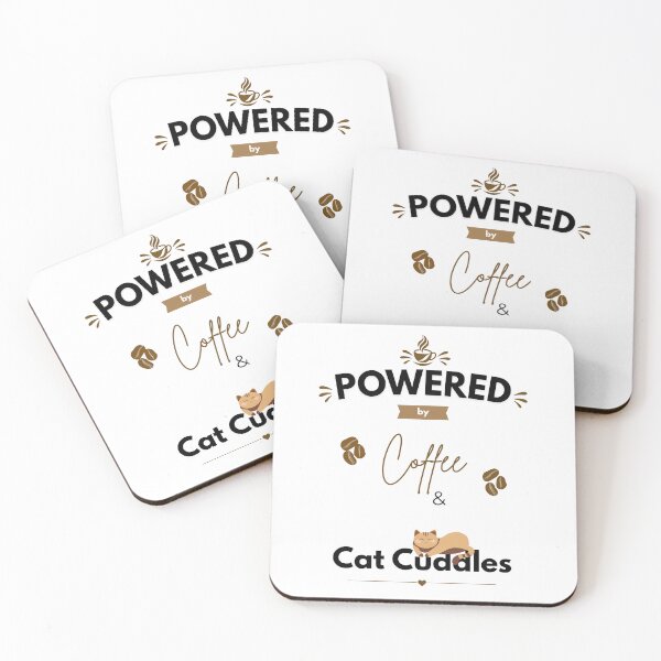 Item preview, Powered By Coffee and Cat Cuddles designed and sold by PawFitt.