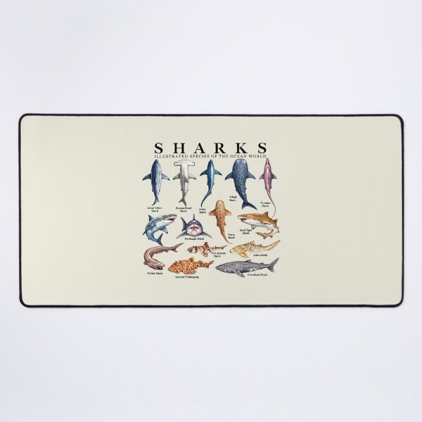 Item preview, Shark Species Marine Biology Ocean Animal Art  designed and sold by haloochichi.