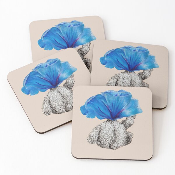 Item preview, Blue Flower Bear  designed and sold by Amanda Adela Art.
