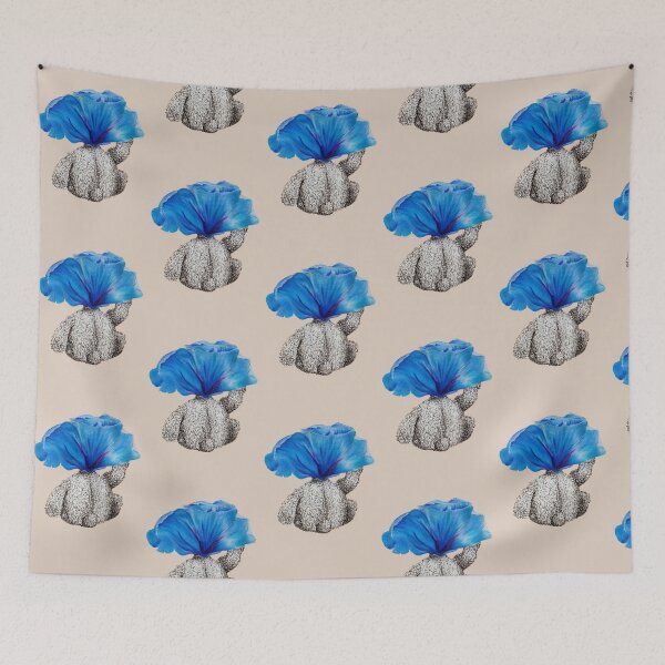 Item preview, Blue Flower Bear  designed and sold by Amanda Adela Art.