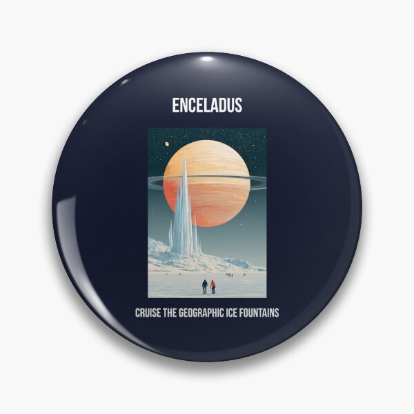 Item preview,  Enceladus Retro Space Travel Poster Art Deco designed and sold by Artmugic.
