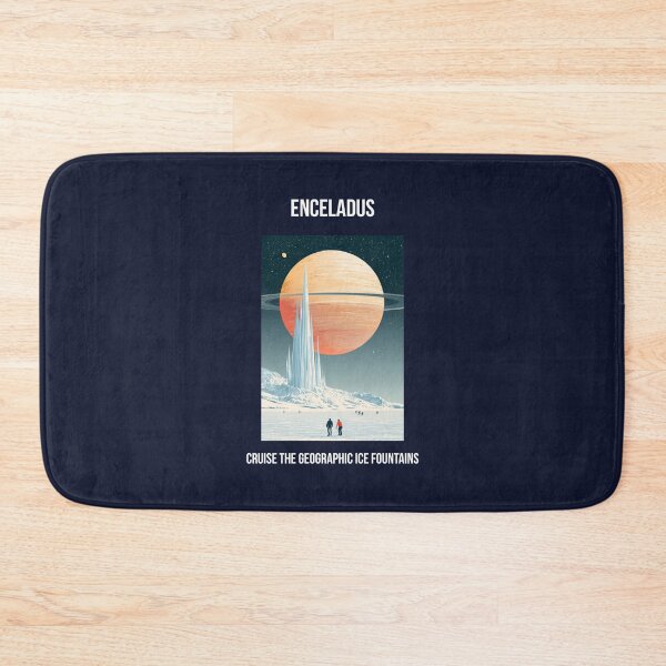 Item preview,  Enceladus Retro Space Travel Poster Art Deco designed and sold by Artmugic.