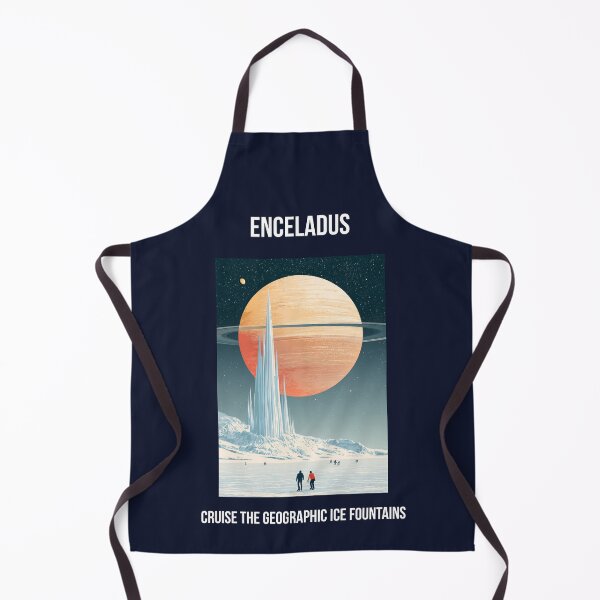 Item preview, Enceladus Retro Space Travel Poster Art Deco designed and sold by Artmugic.