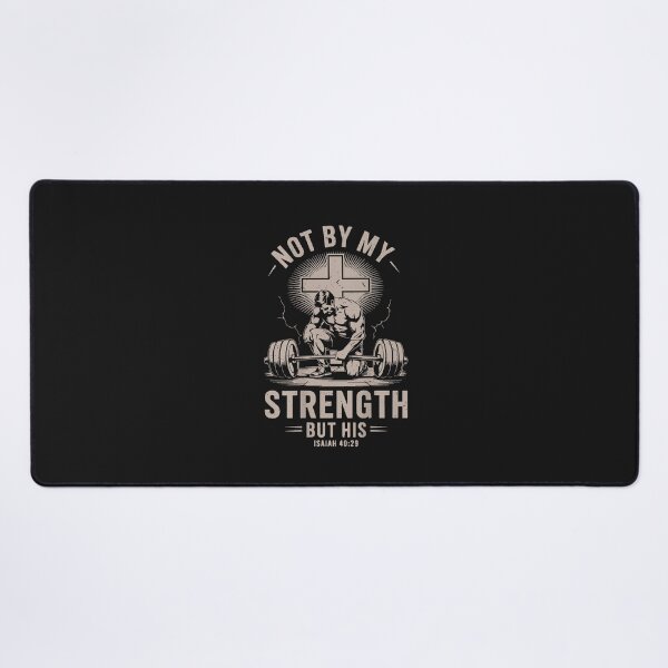 Item preview, Christian Workout Not By My Strength But His Men's Gym designed and sold by FrankIsabel.