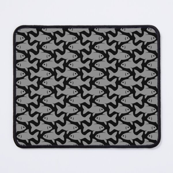 Item preview, Fish Pattern (grey on black) designed and sold by JMParadis.