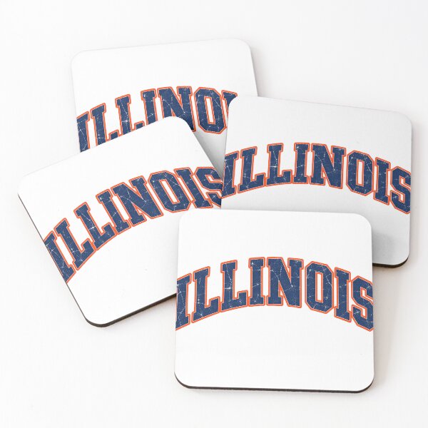 Item preview, Illinois Vintage Collegiate Distressed Arched Varsity Graphic Tee designed and sold by TM DESIGNS AND MORE.