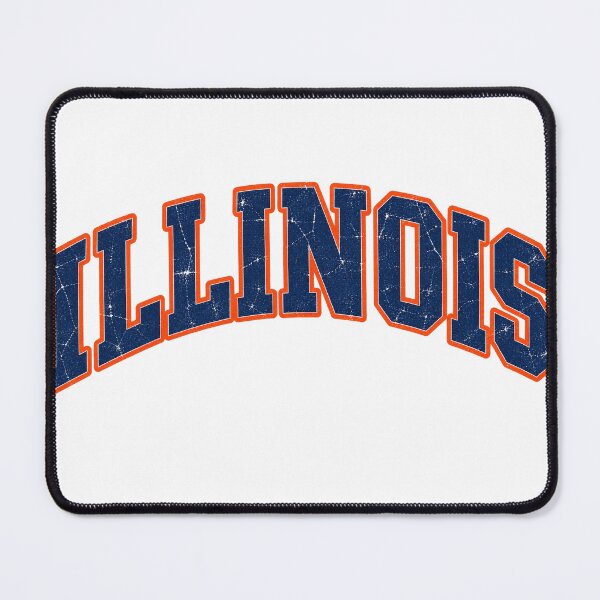Item preview, Illinois Vintage Collegiate Distressed Arched Varsity Graphic Tee designed and sold by TM DESIGNS AND MORE.