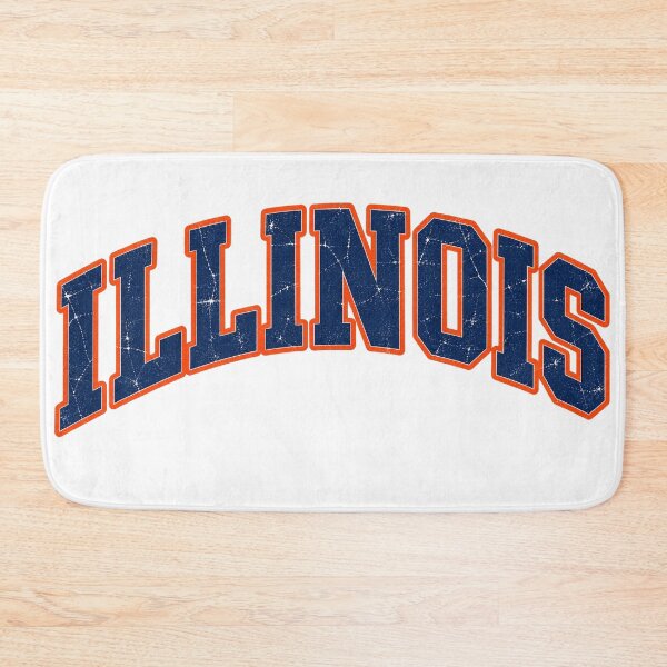 Item preview, Illinois Vintage Collegiate Distressed Arched Varsity Graphic Tee designed and sold by TM DESIGNS AND MORE.