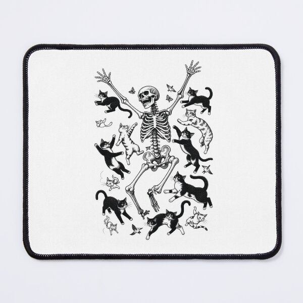 Item preview, Vintage Skeleton Cat Parade – Antique Engraving designed and sold by notorius12.