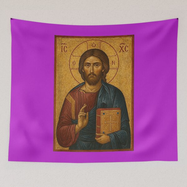 Item preview, Christian Orthodox Jesus Christ Icon designed and sold by melodycook.