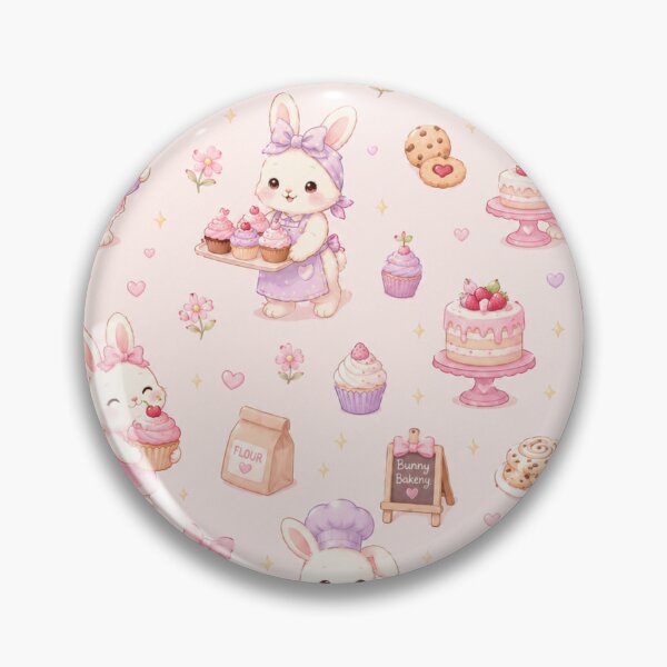 Item preview, Bunny Bakery Kawaii Cute Pastel Baking Bunnies Seamless Pattern designed and sold by Moonlight Studio.