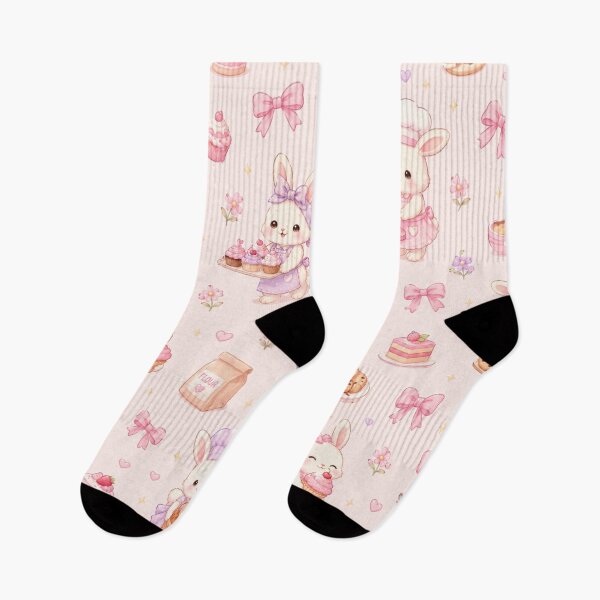 Item preview, Bunny Bakery Kawaii Cute Pastel Baking Bunnies Seamless Pattern designed and sold by Moonlight Studio.