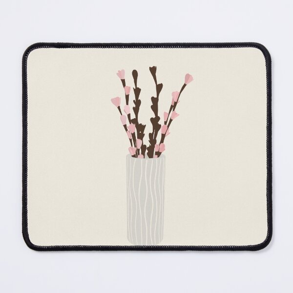 Item preview, Minimalist Pink Floral Still Life Neutral Vase Illustration designed and sold by Nasdigitalart.