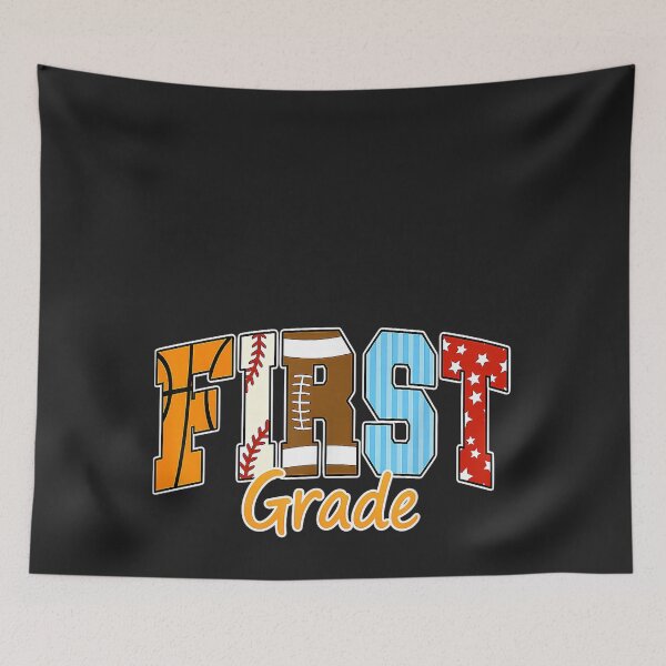 Item preview, Back to School 1st Grade Boy Football Baseball Basketball designed and sold by CriseldaBruning.