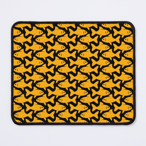 Item preview, Fish Pattern (yellow on black) designed and sold by JMParadis.