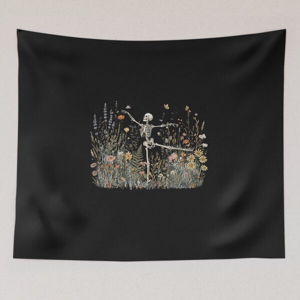 Item preview, Cottagecore Skeleton Dancing Arabesque Wildflower Botanical designed and sold by FrankIsabel.