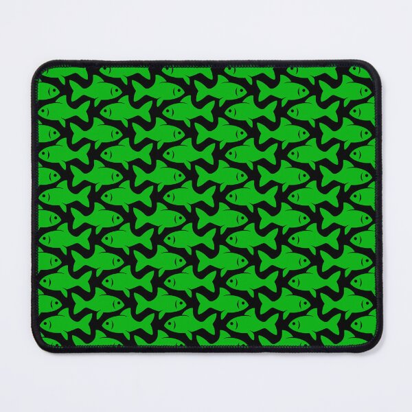 Item preview, Fish Pattern (green on black) designed and sold by JMParadis.