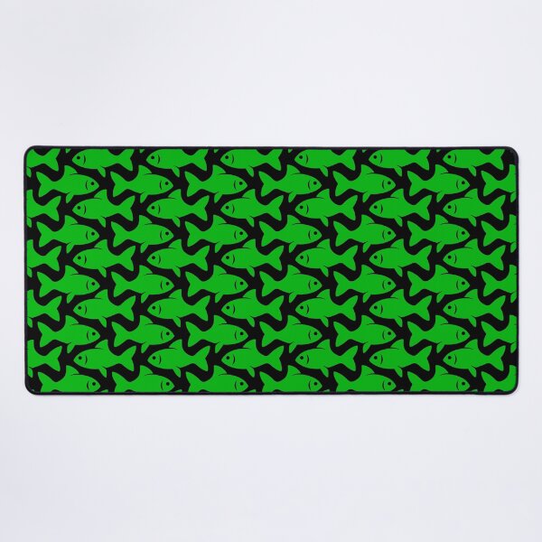 Item preview, Fish Pattern (green on black) designed and sold by JMParadis.