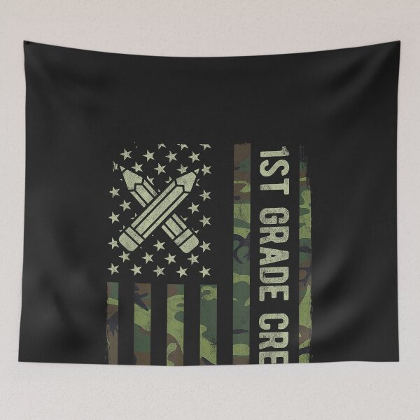 Item preview, 1st Grade Crew Camo American Flag Back to School Boys designed and sold by CriseldaBruning.