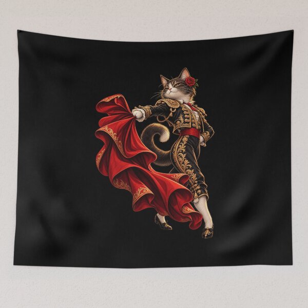 Item preview, Matador Cat Bullfighter – Spanish Flamenco Costume Art designed and sold by cozydrops.