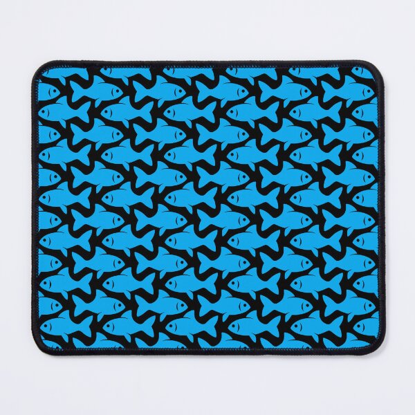 Item preview, Fish Pattern (blue on black) designed and sold by JMParadis.